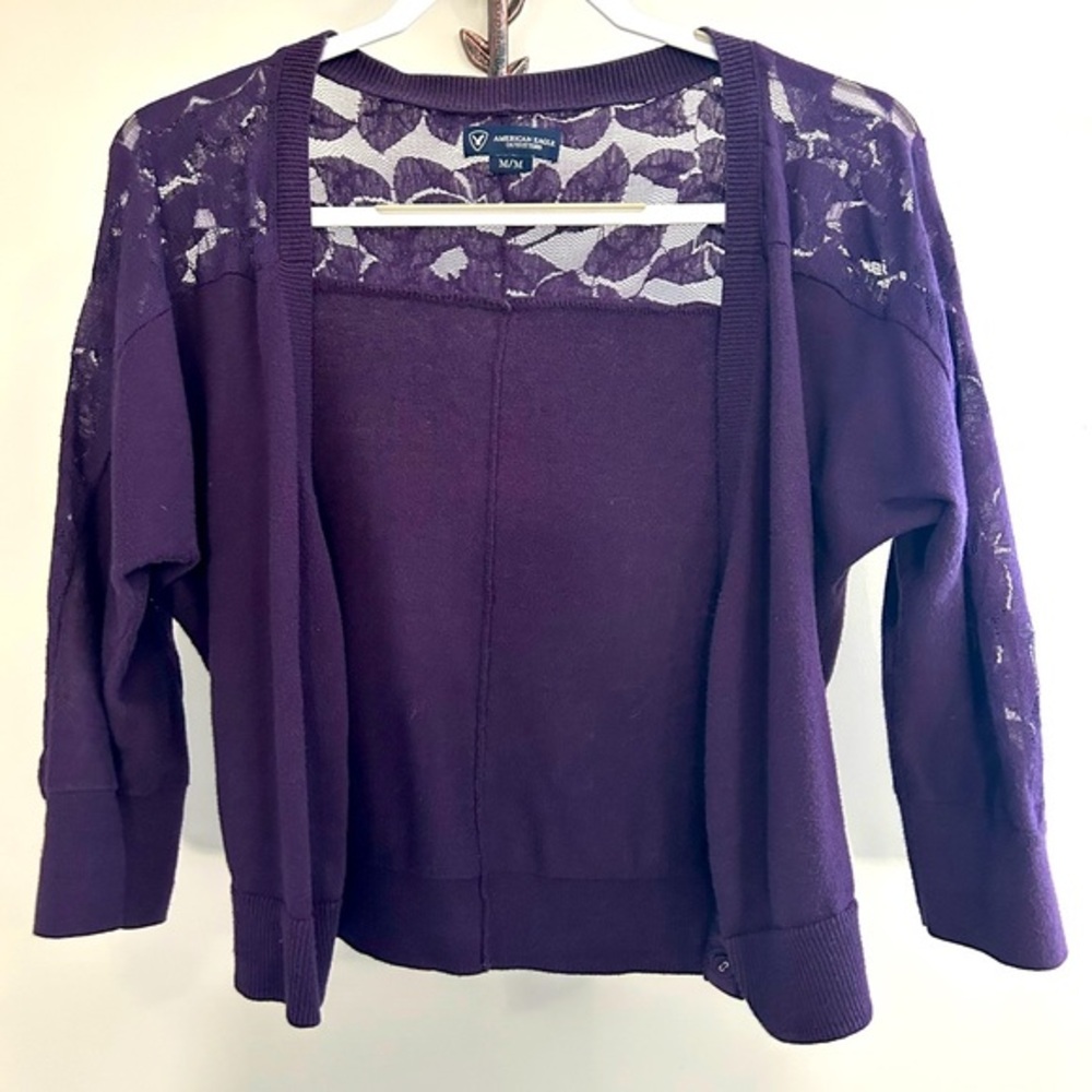 💫3 for $15/🌟5 for $20 American Eagle Outfitters Purple Cardigan Size Med